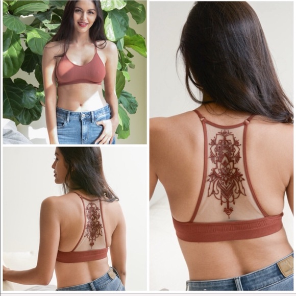 Tops - NEW‼️RUST TATTOO MESH - Brallete